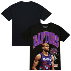 Mitchell & Ness Vince Carter Toronto Raptors Hardwood Classics Player Arch T-Shirt Black