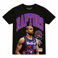 Mitchell & Ness Vince Carter Toronto Raptors Hardwood Classics Player Arch T-Shirt Black