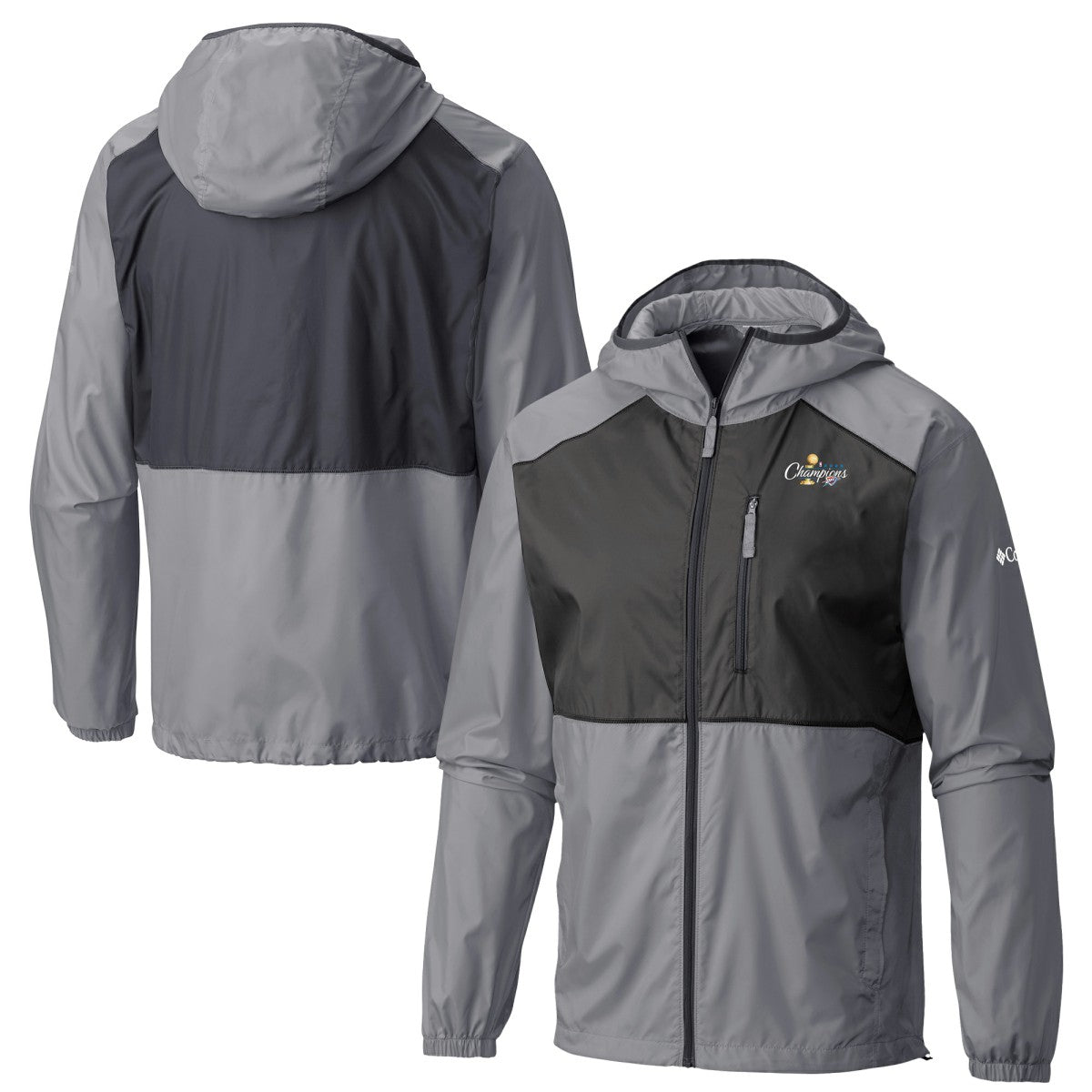 Columbia Oklahoma City Thunder 2025 NBA Finals Champions Flash Forward Lightweight Full-Zip Hooded Windbreaker Gray