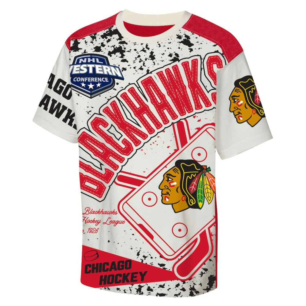 Chicago Blackhawks Outerstuff Youth Top Player T-Shirt - Cream | NHL near me