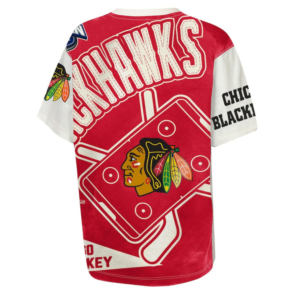 Chicago Blackhawks Outerstuff Youth Top Player T-Shirt - Cream | NHL near me