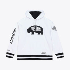 Boston Bruins Mitchell & Ness Arctic Fleece Hoodie - White | NHL Clearance
