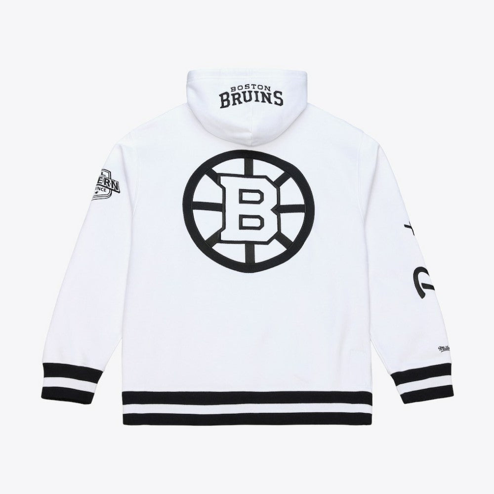 Boston Bruins Mitchell & Ness Arctic Fleece Hoodie - White | NHL Clearance