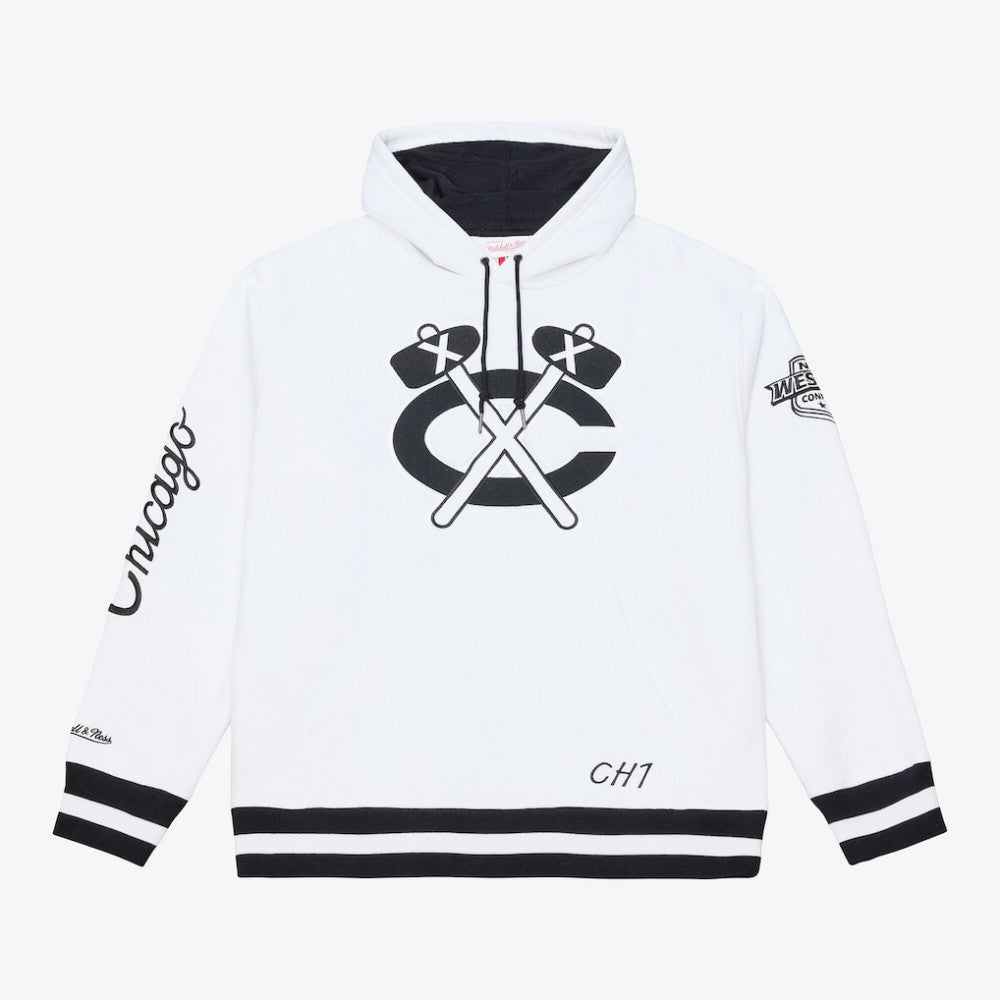 Chicago Blackhawks Mitchell & Ness Arctic Fleece Hoodie - White | NHL Clearance