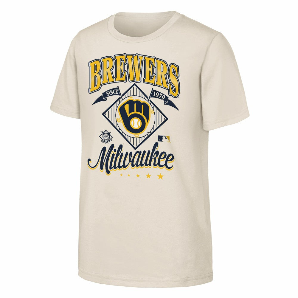 Milwaukee Brewers Outerstuff Youth Triple Hit T-Shirt Outlet
