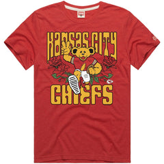 Kansas City Chiefs Homage NFL x Grateful Dead Tri-Blend T-Shirt - Red - NFL