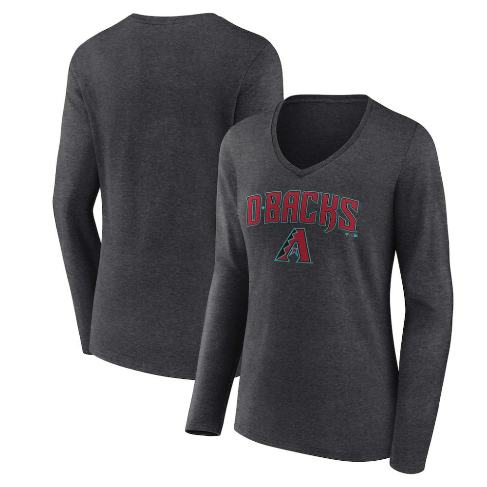 Arizona Diamondbacks Women's Team Lockup Long Sleeve V-Neck T-Shirt Online