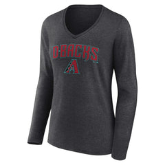 Arizona Diamondbacks Women's Team Lockup Long Sleeve V-Neck T-Shirt Online
