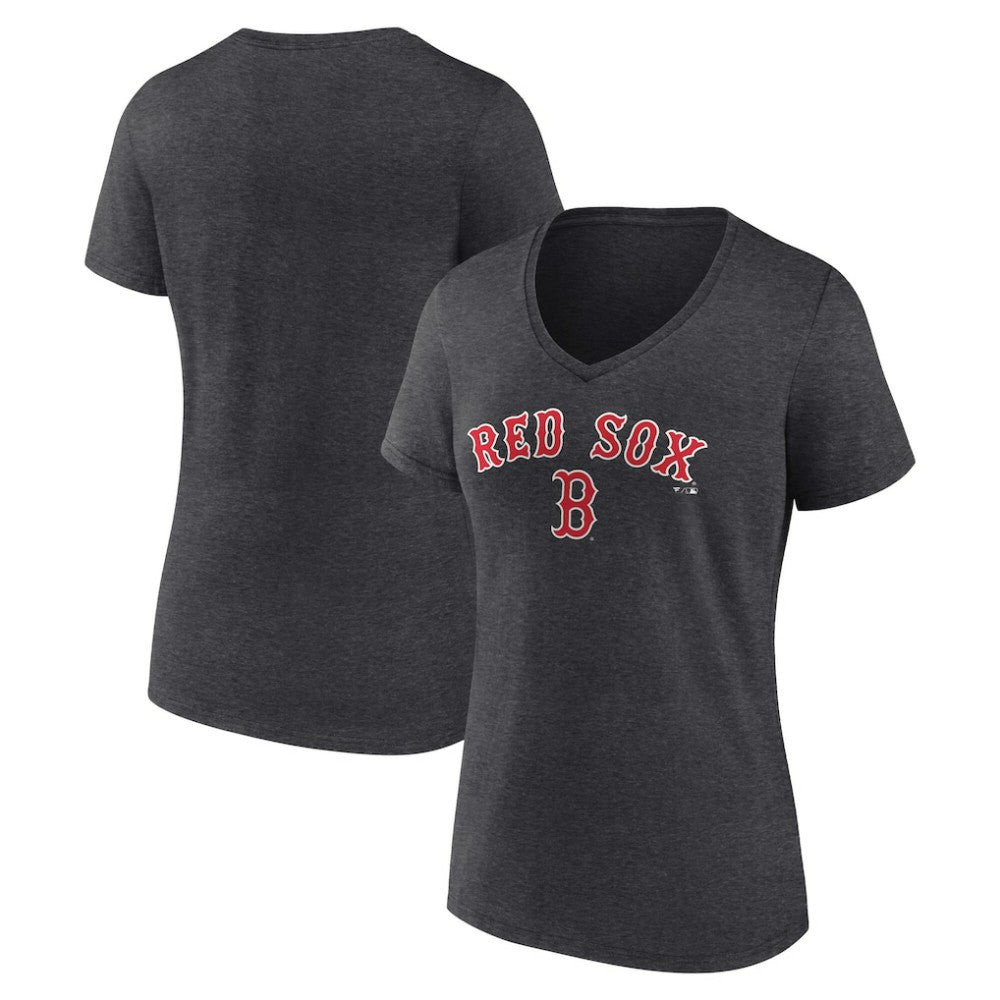 Boston Red Sox Women's Team Lockup V-Neck T-Shirt Discount
