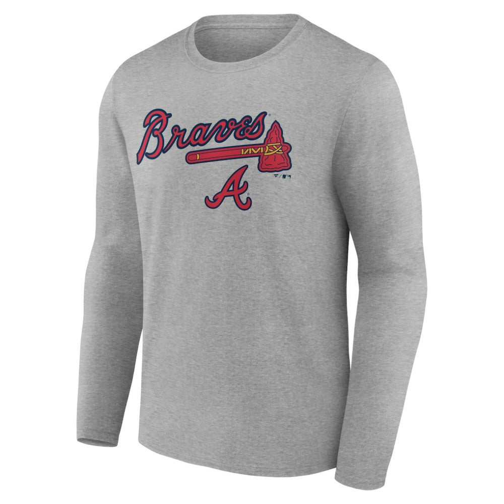 Atlanta Braves Team Lockup Long Sleeve T-Shirt Discount