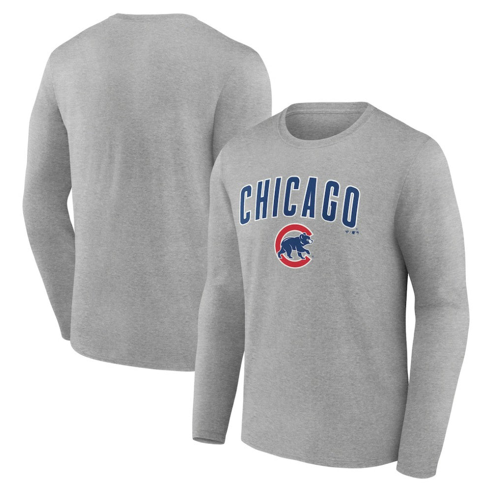 Chicago Cubs Team Lockup Long Sleeve T-Shirt Outlet