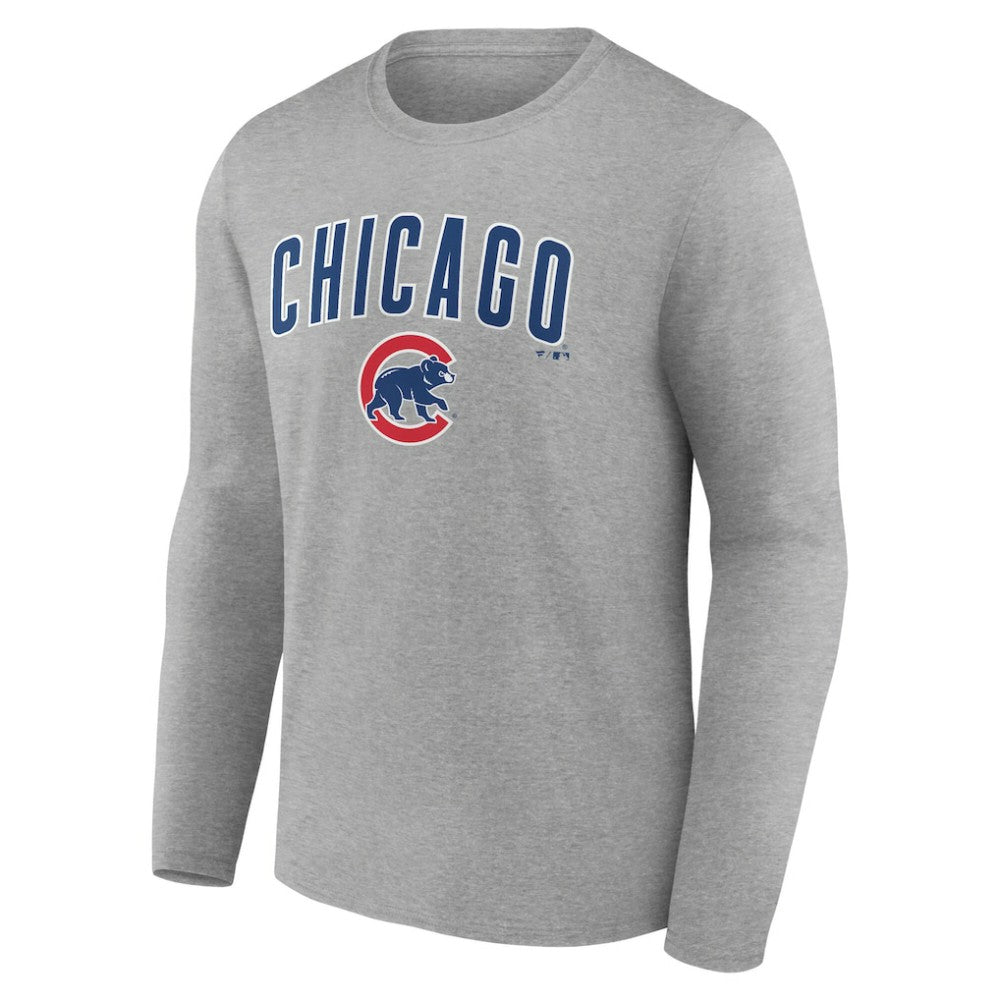 Chicago Cubs Team Lockup Long Sleeve T-Shirt Outlet