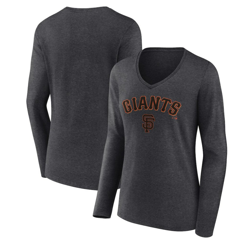 San Francisco Giants Women's Team Lockup Long Sleeve V-Neck T-Shirt Near Me