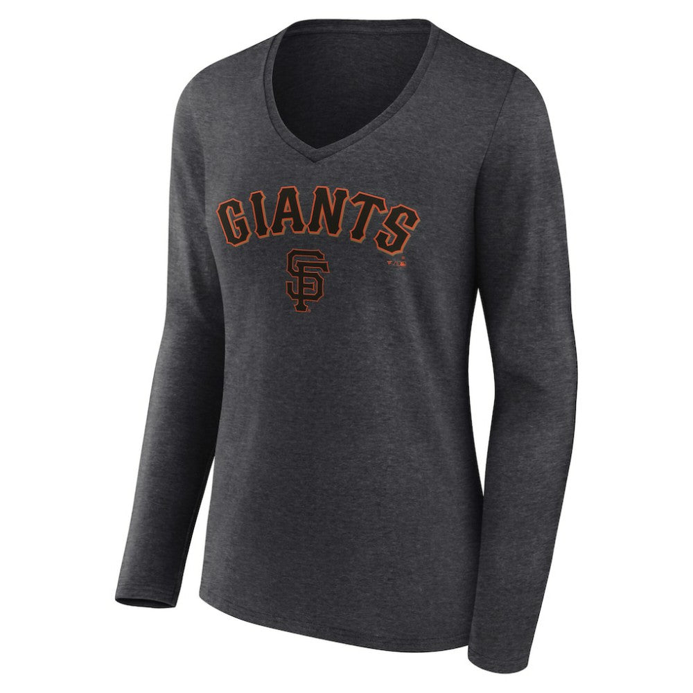 San Francisco Giants Women's Team Lockup Long Sleeve V-Neck T-Shirt Near Me