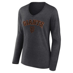 San Francisco Giants Women's Team Lockup Long Sleeve V-Neck T-Shirt Near Me