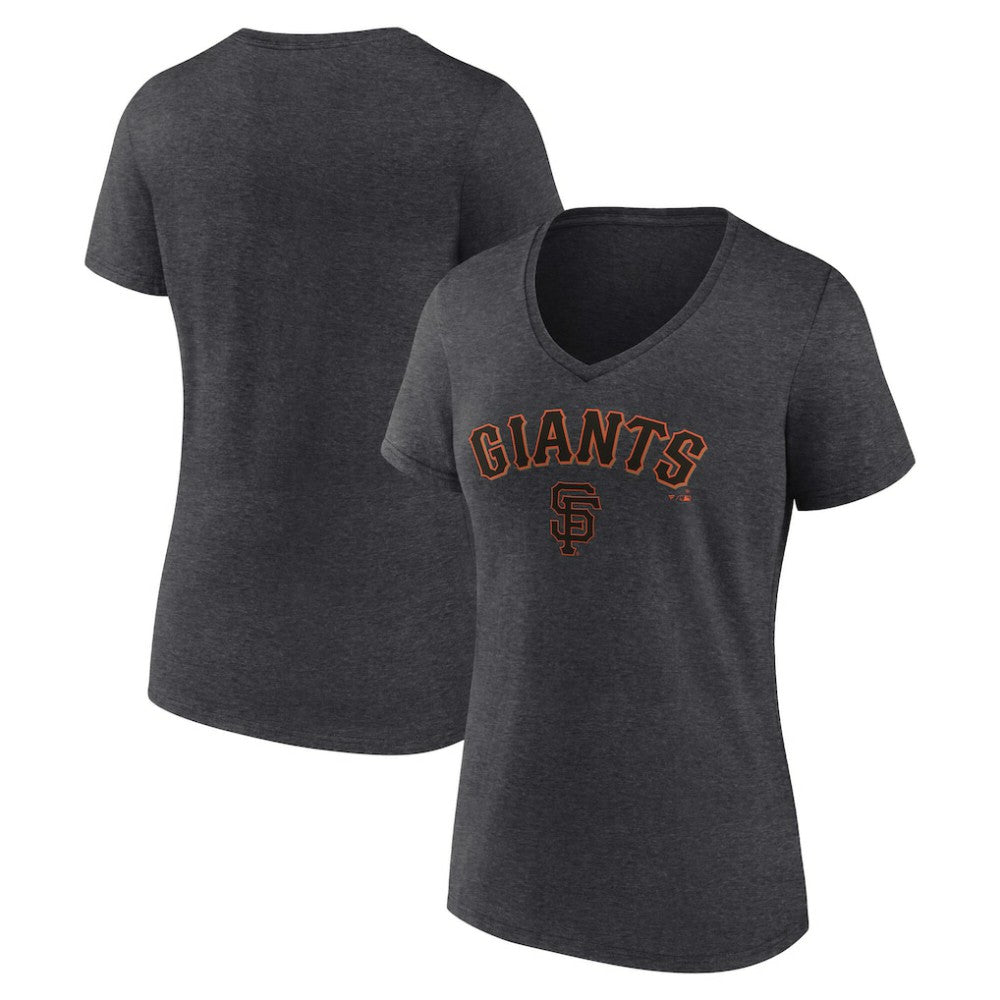 San Francisco Giants Women's Team Lockup V-Neck T-Shirt Discount