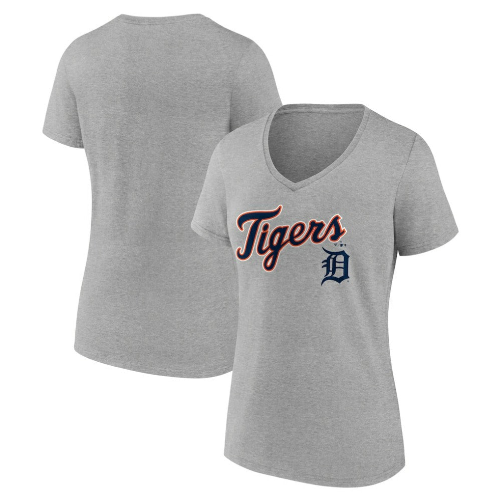 Detroit Tigers Women's Team Lockup V-Neck T-Shirt Near Me