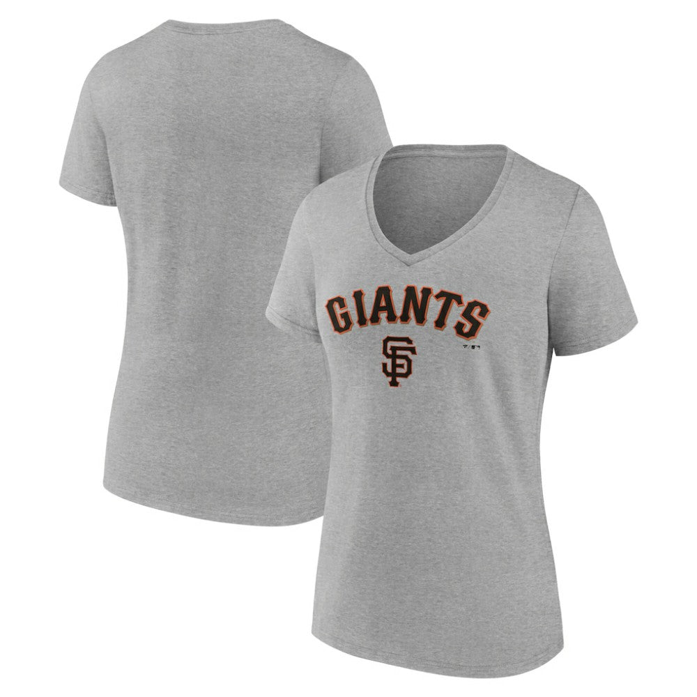 San Francisco Giants Women's Team Lockup V-Neck T-Shirt Sale