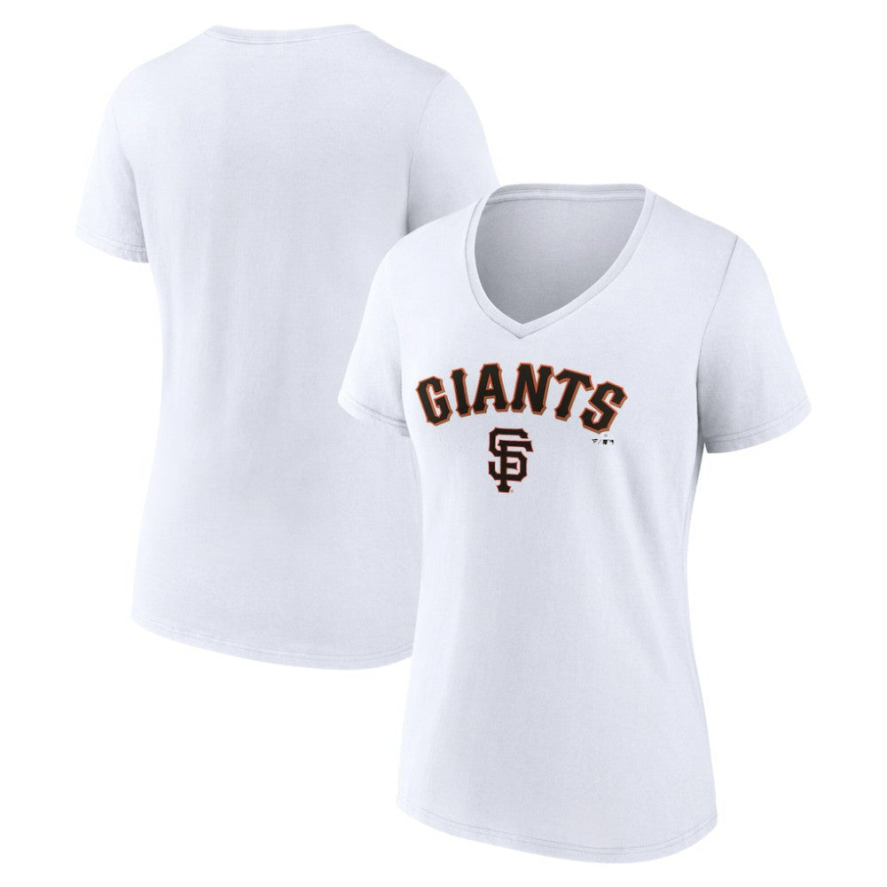 San Francisco Giants Women's Team Lockup V-Neck T-Shirt Sale