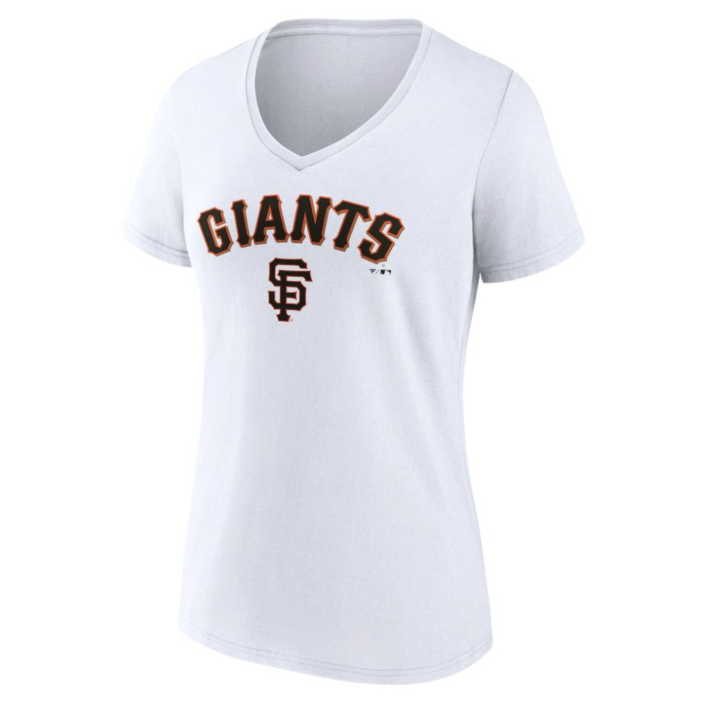 San Francisco Giants Women's Team Lockup V-Neck T-Shirt Sale