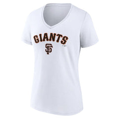 San Francisco Giants Women's Team Lockup V-Neck T-Shirt Sale