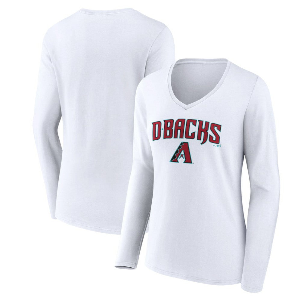 Arizona Diamondbacks Women's Team Lockup Long Sleeve V-Neck T-Shirt Discount