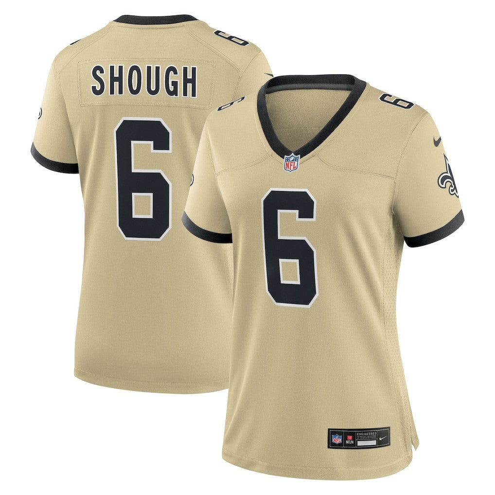 Tyler Shough New Orleans Saints Women's Alternate Game Player Jersey - Gold - Nike