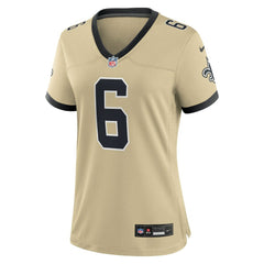 Tyler Shough New Orleans Saints Women's Alternate Game Player Jersey - Gold - Nike