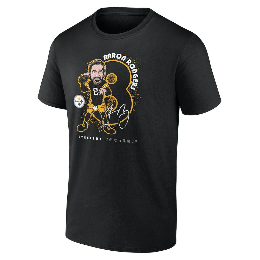 Aaron Rodgers Pittsburgh Steelers Steel City T-Shirt - Black - NFL