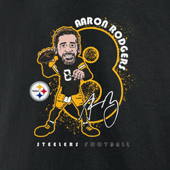 Aaron Rodgers Pittsburgh Steelers Steel City T-Shirt - Black - NFL