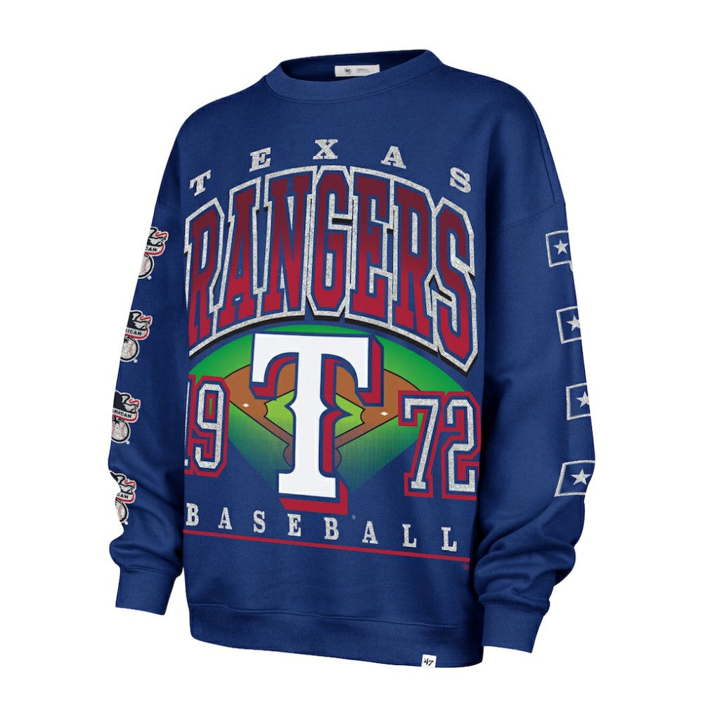 Texas Rangers '47 Women's Trendy Team Go Big Oversized Sweatshirt Sale