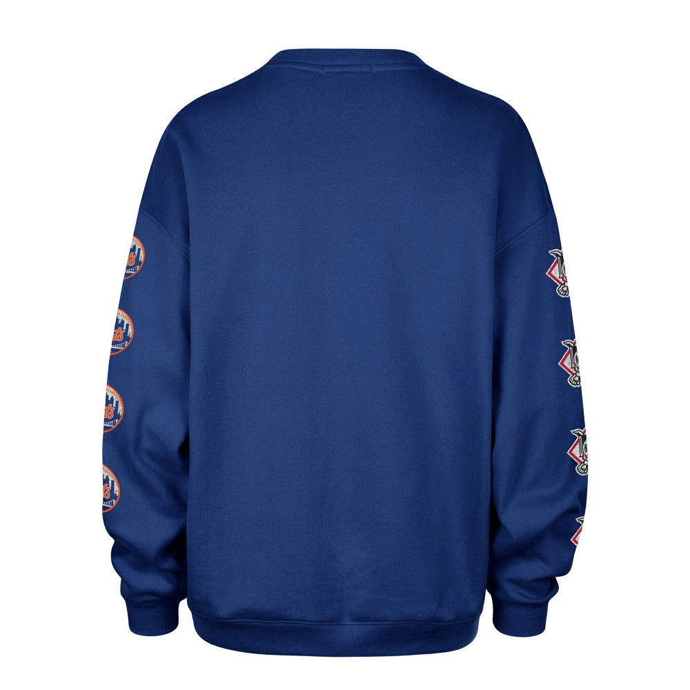 New York Mets '47 Women's Trendy Team Go Big Oversized Sweatshirt Discount