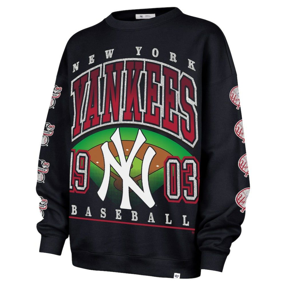 New York Yankees '47 Women's Trendy Team Go Big Oversized Sweatshirt for sale