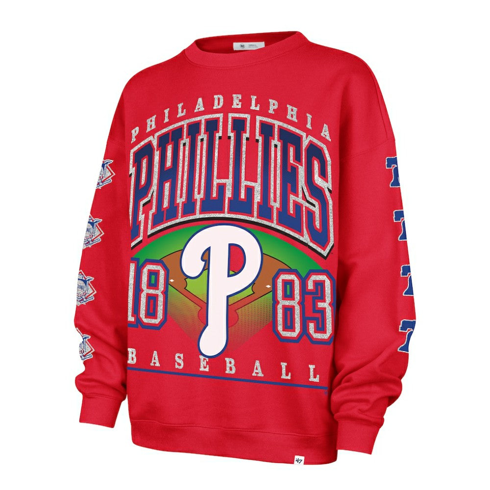 Philadelphia Phillies '47 Women's Trendy Team Go Big Oversized Sweatshirt Online