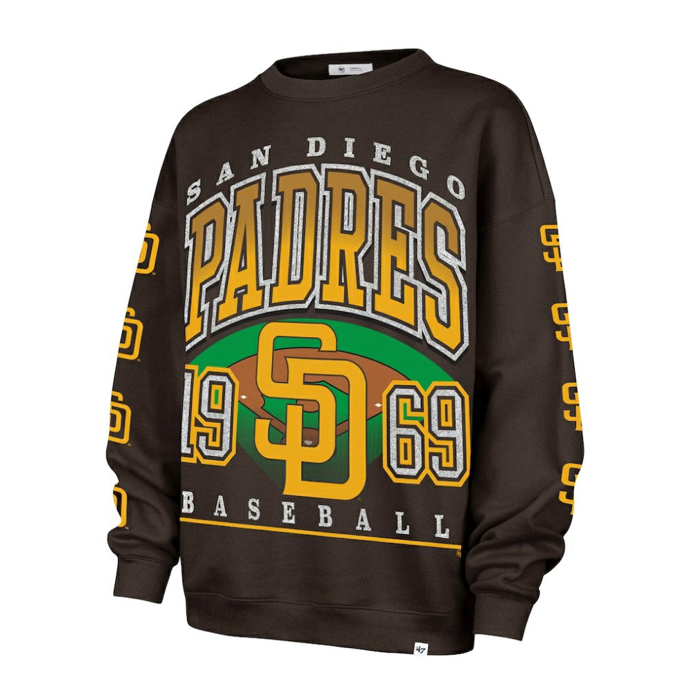 San Diego Padres '47 Women's Trendy Team Go Big Oversized Sweatshirt for sale