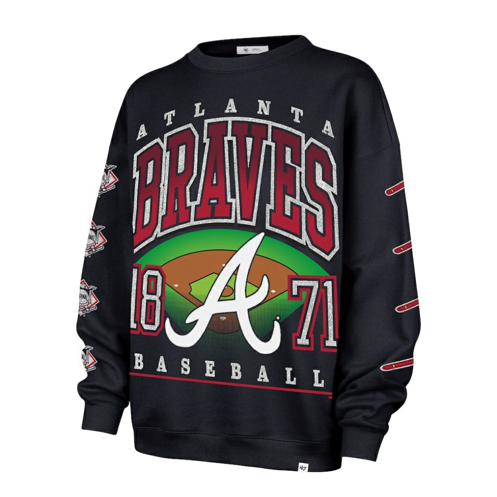 Atlanta Braves '47 Women's Trendy Team Go Big Oversized Sweatshirt Near Me
