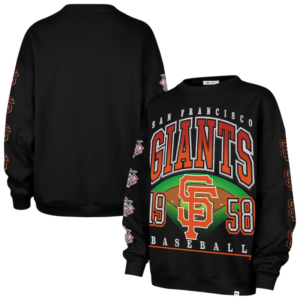 San Francisco Giants '47 Women's Trendy Team Go Big Oversized Sweatshirt Sale