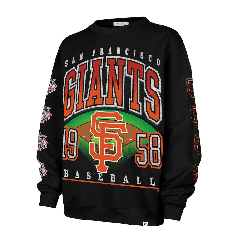 San Francisco Giants '47 Women's Trendy Team Go Big Oversized Sweatshirt Sale