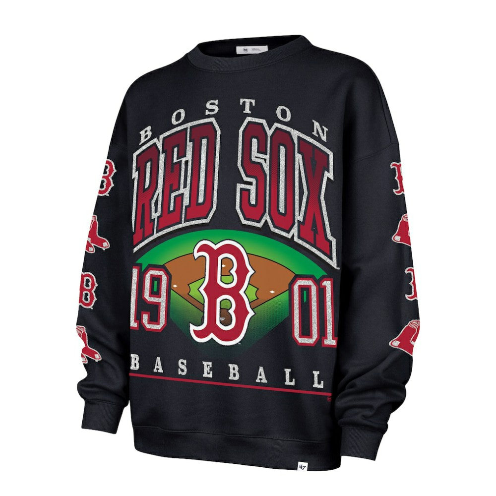 Boston Red Sox '47 Women's Trendy Team Go Big Oversized Sweatshirt Outlet