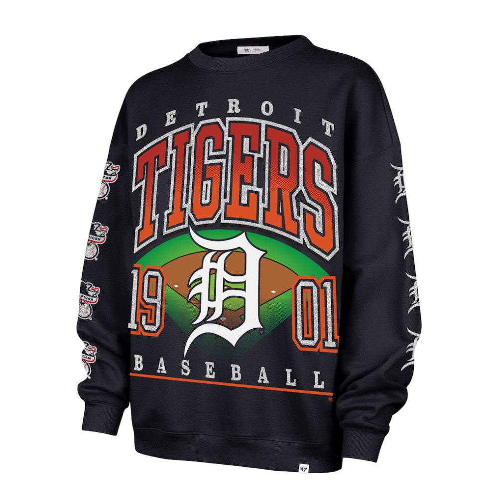 Detroit Tigers '47 Women's Trendy Team Go Big Oversized Sweatshirt Near Me