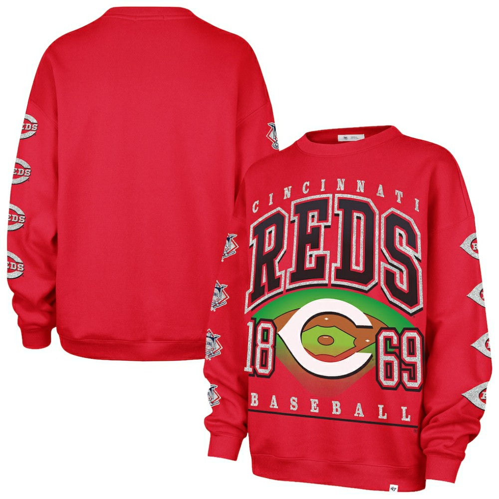 Cincinnati Reds '47 Women's Trendy Team Go Big Oversized Sweatshirt Online