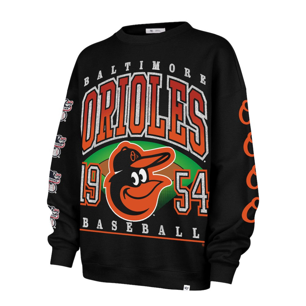 Baltimore Orioles '47 Women's Trendy Team Go Big Oversized Sweatshirt Discount
