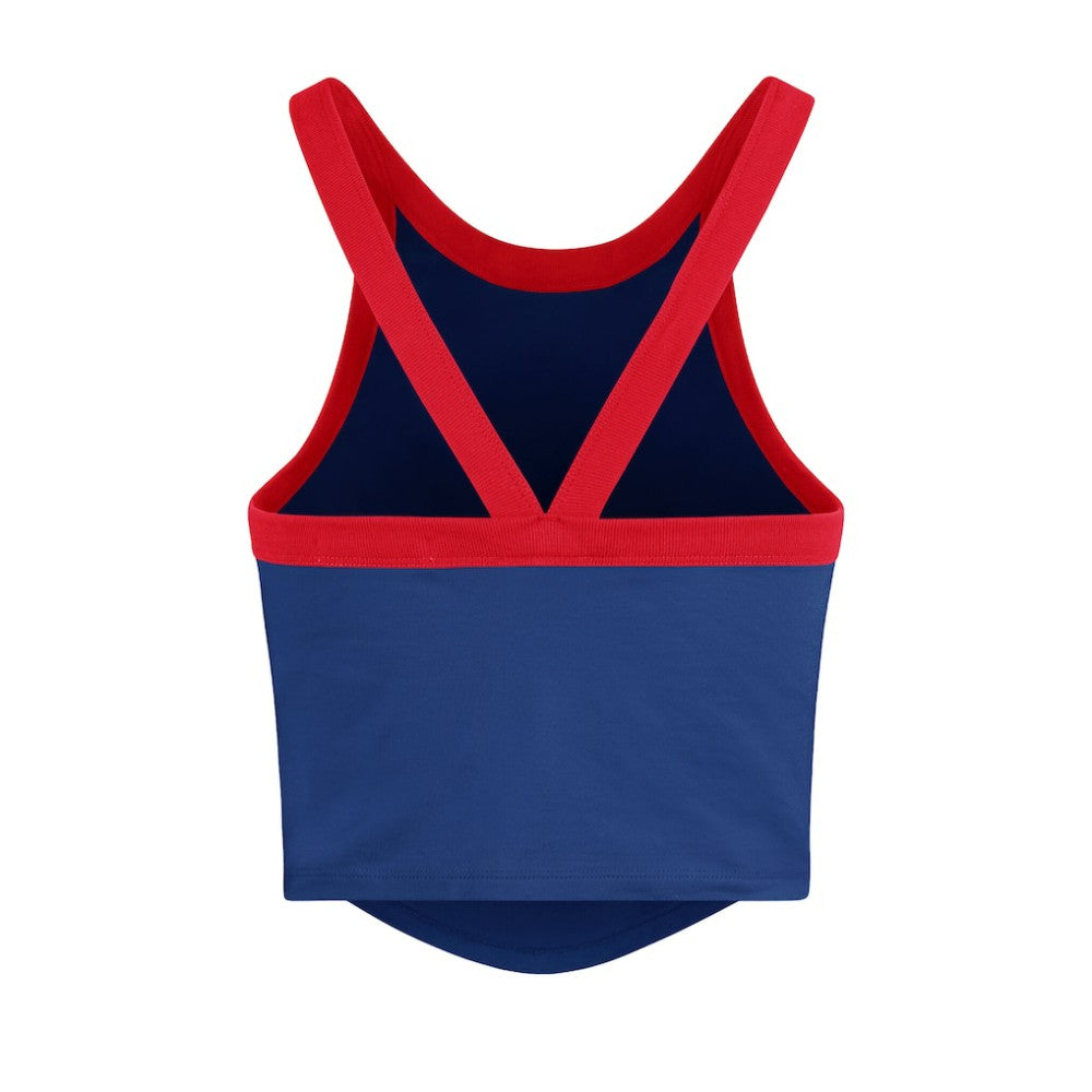 Chicago Cubs '47 Women's Trendy Team Rally Sporty Cropped Racerback Tank Top for sale