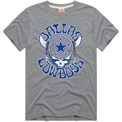 Dallas Cowboys Homage NFL x Grateful Dead Tri-Blend T-Shirt - Gray - NFL