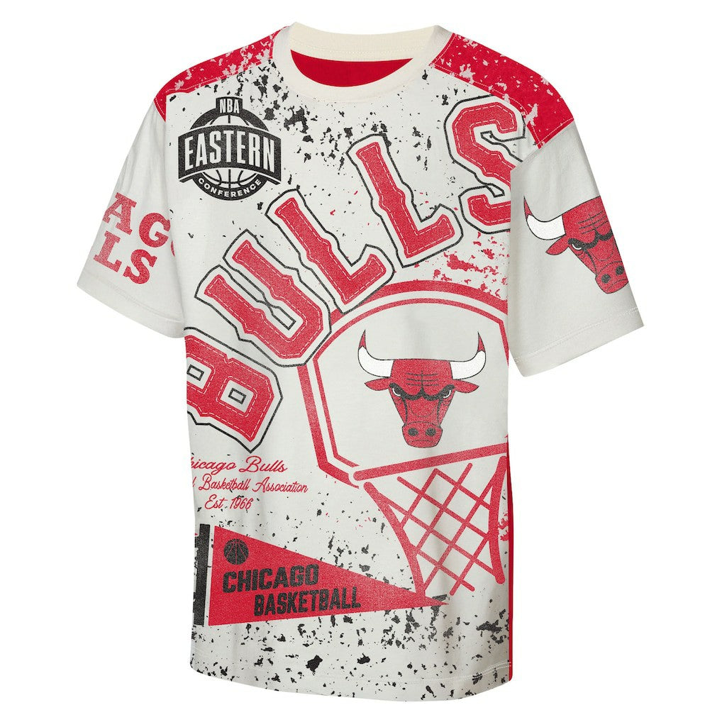Chicago Bulls Outerstuff Youth Top Player All-Over-Print T-Shirt Cream
