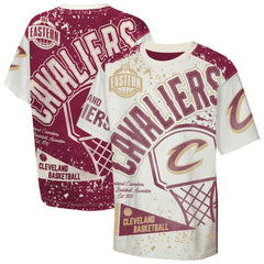 Cleveland Cavaliers Outerstuff Youth Top Player All-Over-Print T-Shirt Cream