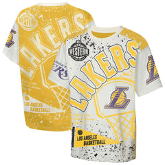 Los Angeles Lakers Outerstuff Youth Top Player All-Over-Print T-Shirt Cream