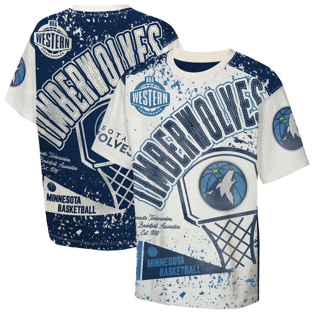 Minnesota Timberwolves Outerstuff Youth Top Player All-Over-Print T-Shirt Cream