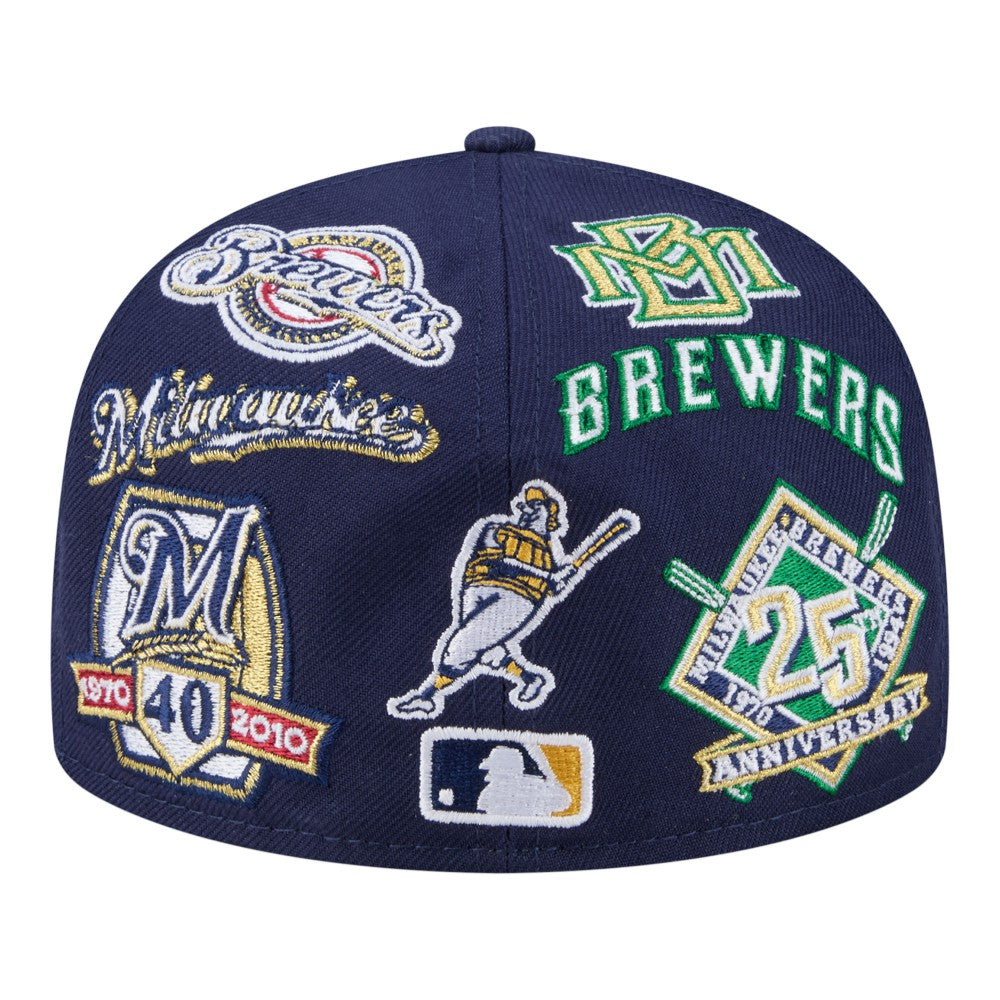 Milwaukee Brewers New Era All Over 59FIFTY Fitted Hat Online