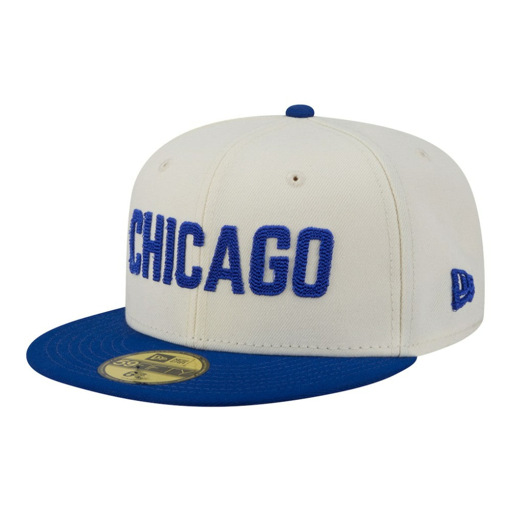 Chicago Cubs New Era Two-Tone Stitch 59FIFTY Fitted Hat Outlet